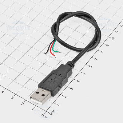 Dây USB 2.0 1 Đầu Đực 4 Lõi Dài 30cm