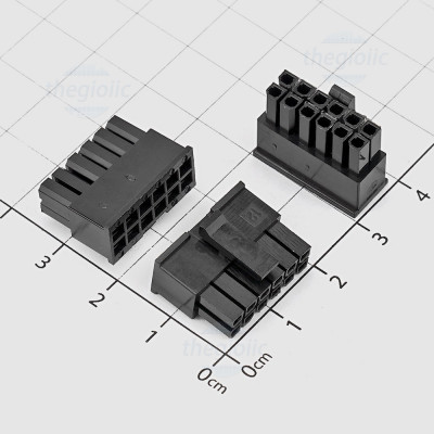 Đầu MX3.0mm Đực 12 Chân 2 Hàng Nối Dây