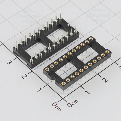 Đế IC 22 Chân Tròn Hai Hàng 2.54mm 5A