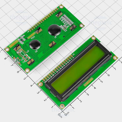 LCD 1602 Nền Vàng Xanh Chữ Đen 5V