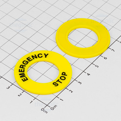 Nhãn Nút Nhấn Emergency Stop 40mm