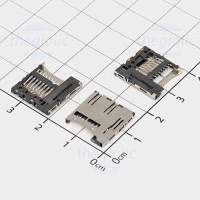 MiSD-PP-8P-V2 Khay Thẻ Nhớ MicroSD 8 Chân Push-Push