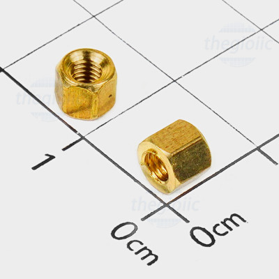 Trụ Đồng HEX Cái-Cái M3 Dài 4mm