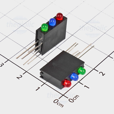 Bộ Chỉ Thị 3 LED Đỏ-Xanh Dương-Xanh Lá 3mm Đế Nhựa Hàn PCB