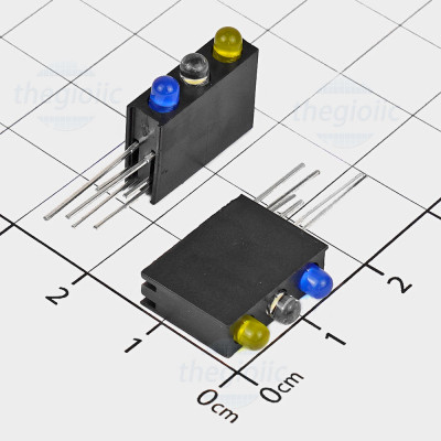 Bộ Chỉ Thị 3 LED Vàng-Trắng-Xanh Dương 3mm Đế Nhựa Hàn PCB