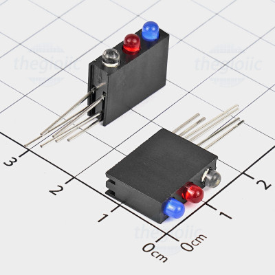 Bộ Chỉ Thị 3 LED Xanh Dương-Đỏ-Trắng 3mm Đế Nhựa Hàn PCB