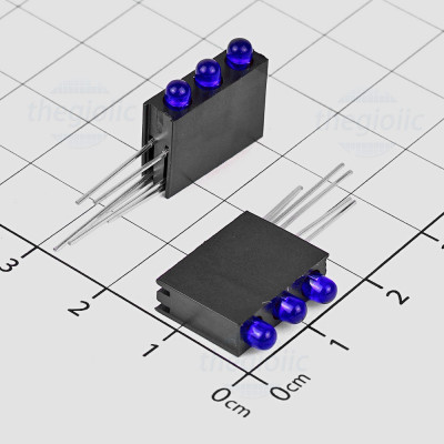 Bộ Chỉ Thị 3 LED Xanh Dương 3mm Đế Nhựa Hàn PCB