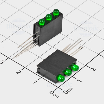 Bộ Chỉ Thị 3 LED Xanh Lá 3mm Đế Nhựa Hàn PCB