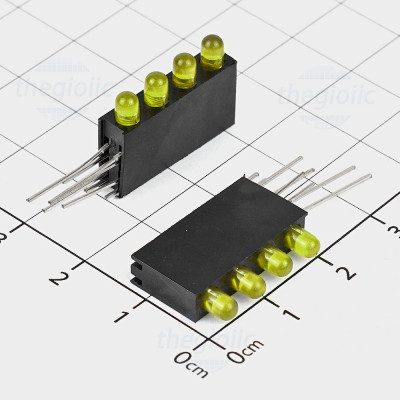 Bộ Chỉ Thị 4 LED Vàng 3mm Đế Nhựa Hàn PCB