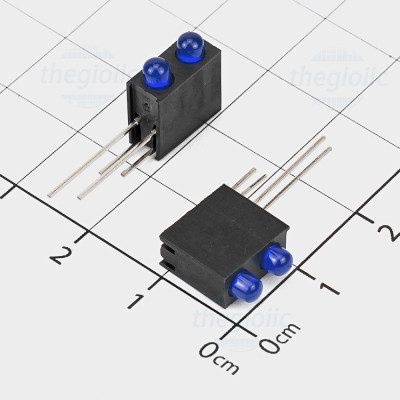 Bộ Chỉ Thị 2 LED Xanh Dương 3mm Đế Nhựa Hàn PCB