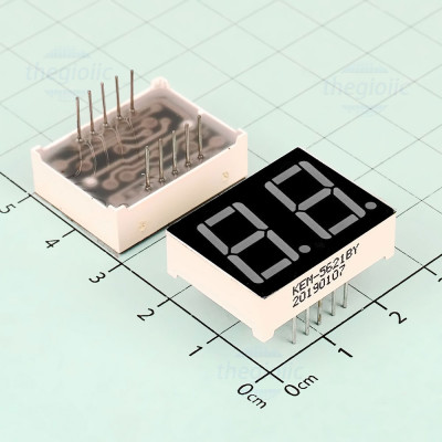 KEM-5621BY LED 7 Đoạn 0.56inch Vàng 2 Số Dương Chung