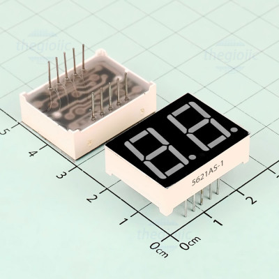 5621AS LED 7 Đoạn 0.56inch Đỏ 2 Số Âm Chung