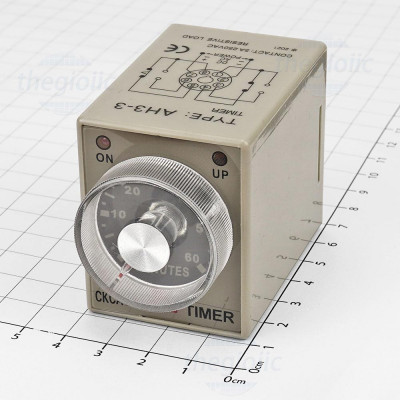 AH3-3-60M Rơ Le Thời Gian, Timer 60 Phút 220VAC 2NO 2NC