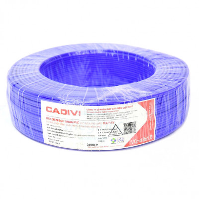 Dây Đôi Cadivi VCmd 2x2.5mm2 Màu Xanh Dương