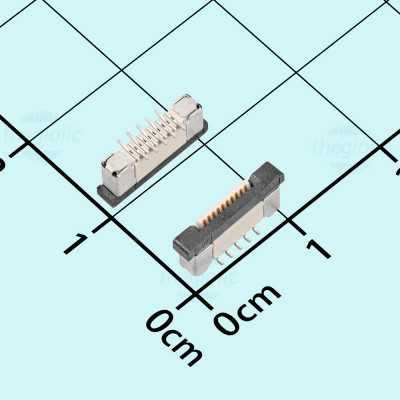 Cổng FPC 10 Chân 0.5mm Tiếp Điểm Dọc