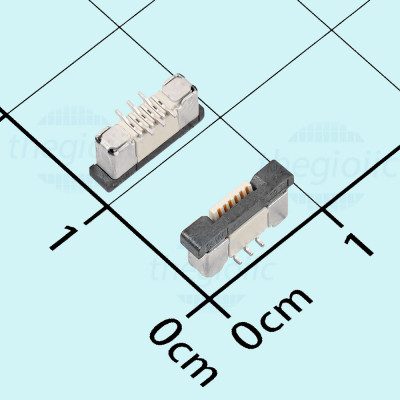 Cổng FPC 6 Chân 0.5mm Tiếp Điểm Dọc