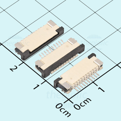 Cổng FPC 10 Chân 1.0mm Tiếp Điểm Trên