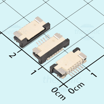 Cổng FPC 6 Chân 1.0mm Tiếp Điểm Trên