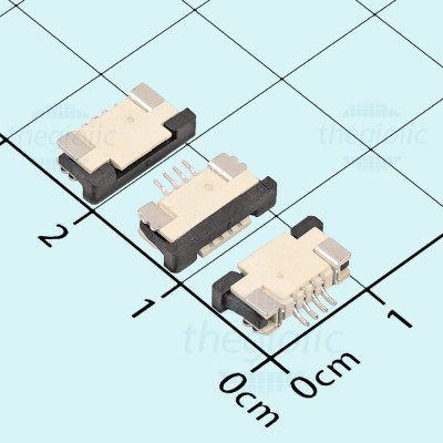 Cổng FPC 4 Chân 1.0mm Tiếp Điểm Trên