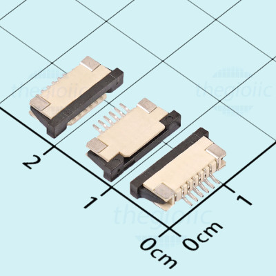 Cổng FPC 6 Chân 1.0mm Tiếp Điểm Dưới