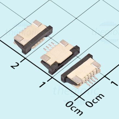 Cổng FPC 4 Chân 1.0mm Tiếp Điểm Dưới