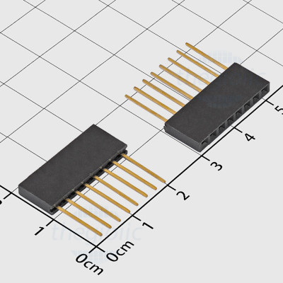 Hàng Rào Cái Đơn 2.54mm 8 Chân 1 Hàng Cao 19.5mm Xuyên Lỗ