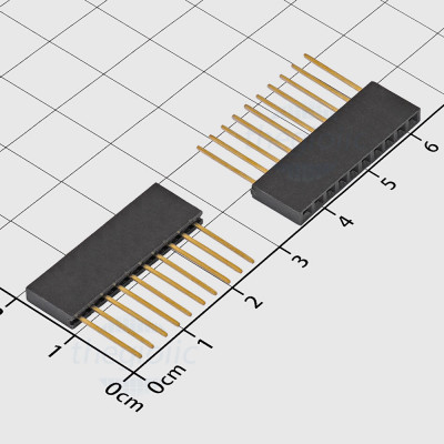 Hàng Rào Cái Đơn 2.54mm 10 Chân 1 Hàng Cao 19.5mm Xuyên Lỗ