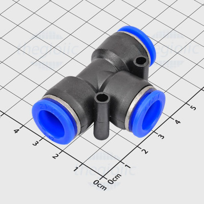 PE12 Đầu Nối Khí Nén Chữ T Ống 12mm