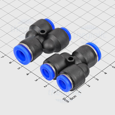 PW10-8 Đầu Nối Khí Nén Chữ Y Ống 10mm Sang 8-8mm