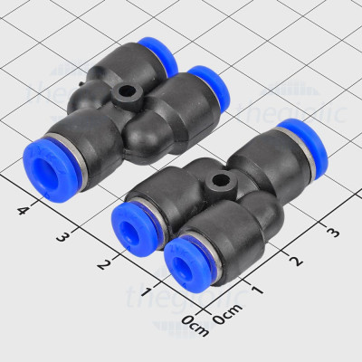 PW6-4 Đầu Nối Khí Nén Chữ Y Ống 6mm Sang 4-4mm