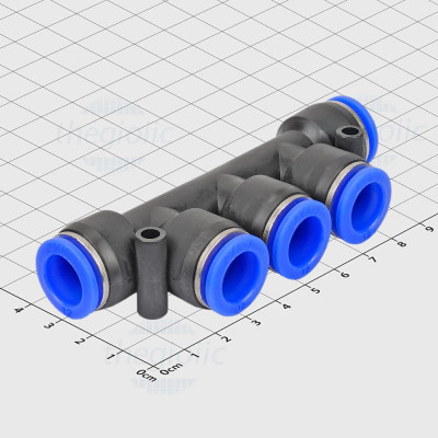PK12 Đầu Nối Khí Nén 5 Cổng Ống 12mm