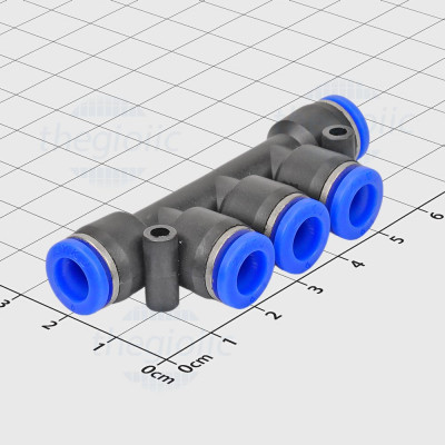 PK6 Đầu Nối Khí Nén 5 Cổng Ống 6mm