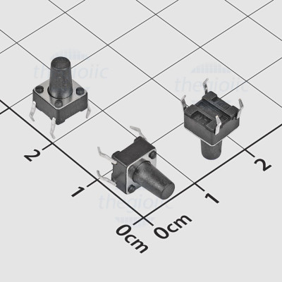 Nút Nhấn 6x6mm Cao 9mm 4 Chân Xuyên Lỗ