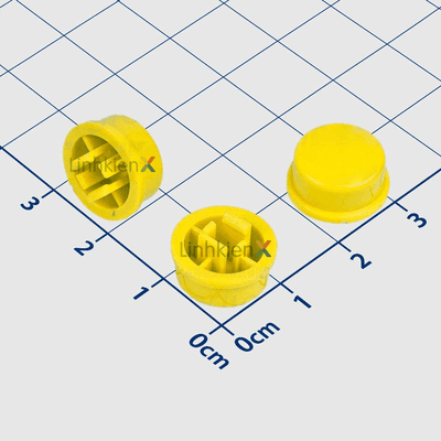 Nắp Nút Nhấn Tactile 12.8mm Cao 5.7mm Tròn Màu Vàng