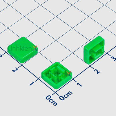 A14 Nắp Nút Nhấn Tactile 10x10mm Cao 4.6mm Vuông Màu Xanh Lá