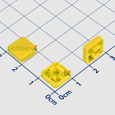 A14 Nắp Nút Nhấn Tactile 10x10mm Cao 4.6mm Vuông Màu Vàng