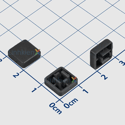 A14 Nắp Nút Nhấn Tactile 10x10mm Cao 4.6mm Vuông Màu Đen