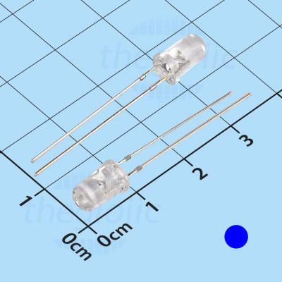 LED Xanh Dương 5mm Siêu Sáng Trong Suốt Chân Dài