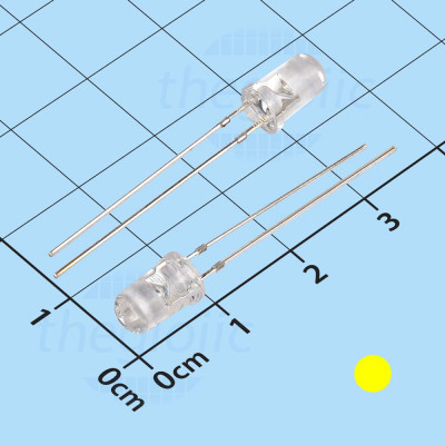 LED Vàng 5mm Siêu Sáng Trong Suốt Chân Dài