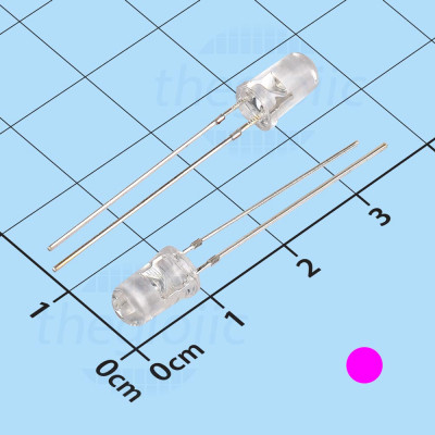 LED Hồng 5mm Siêu Sáng Trong Suốt Chân Dài