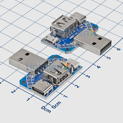 XY-USB4 Mạch Chuyển Đổi USB Đực Sang USB Cái Micro USB Type C