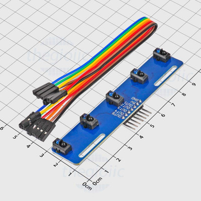 TCRT5000 Cảm Biến Dò Line Hồng Ngoại 5 Kênh 10-15mm
