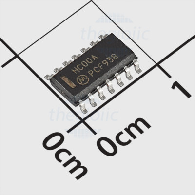 MC74HC00A IC Quad 2-Input NAND Logic Gate, 14-SOIC