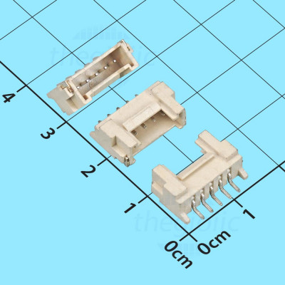 Đầu HY2.0mm 5 Chân Dán SMD Nằm Ngang