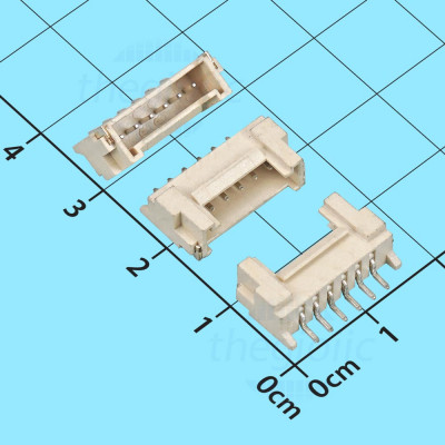 Đầu HY2.0mm 6 Chân Dán SMD Nằm Ngang