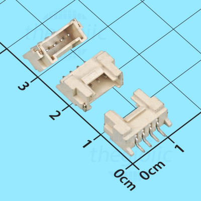 Đầu HY2.0mm 4 Chân Dán SMD Nằm Ngang