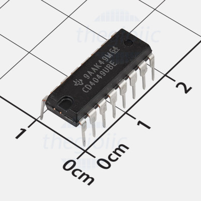 CD4049UBE IC Hex Inverter, 16-DIP