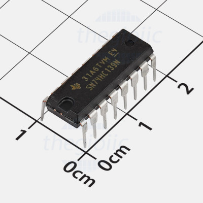 SN74HC139N IC Decoder/Demultiplexer, 16-DIP