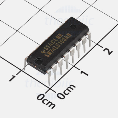 SN74LS163 IC Synchronous Binary Counter 25MHz, 16-DIP