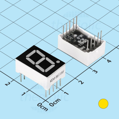 KEM-5611AY LED 7 Đoạn 0.56inch Vàng 1 Số Âm Chung